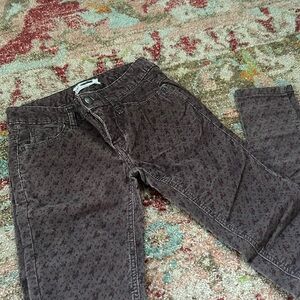 Free People Brown Floral Skinny Jeans